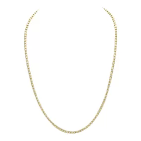 22k Two Tone Gold Layered Oval Ball Chain