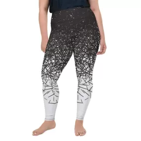 Black & White Ombre Plus Size Leggings