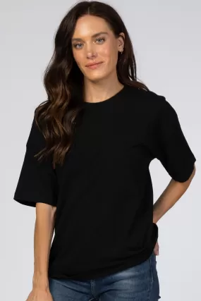 Black Basic Short Sleeve Tee