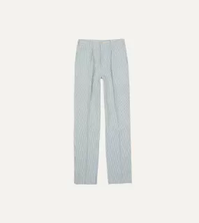 Blue and White Seersucker Games Trousers