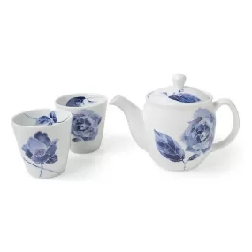 Blue Rose Tea Set