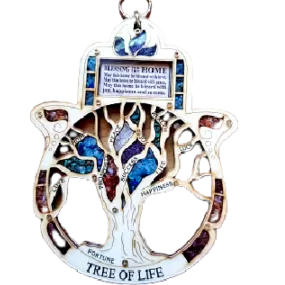 Bluenoemi Hamsa Jewish Gifts Fatima Hand Tree of Life Home Blessing Israeli Gifts