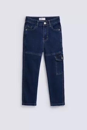 BOYS CONTRAST THREAD DENIM