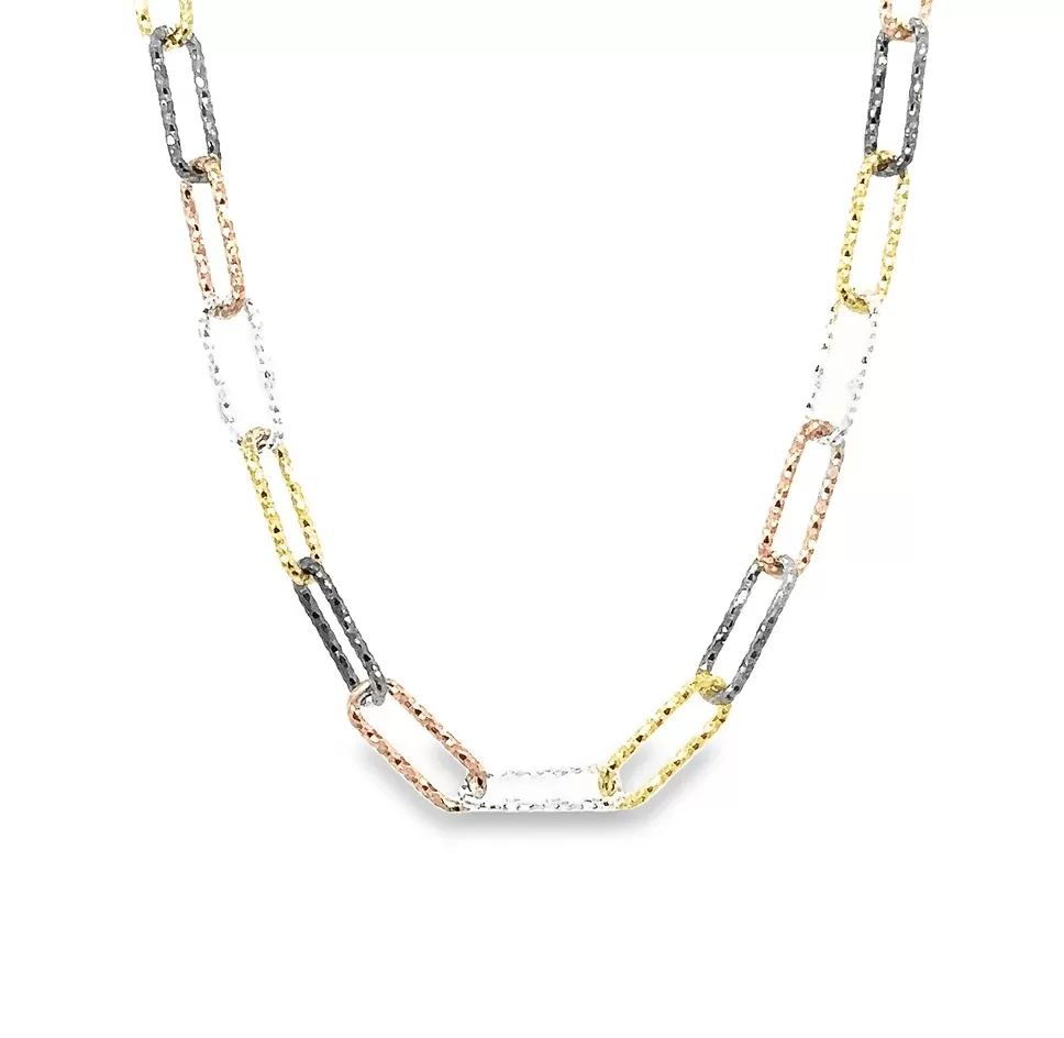 Diamond Cut Metal Chain by Leela Grace