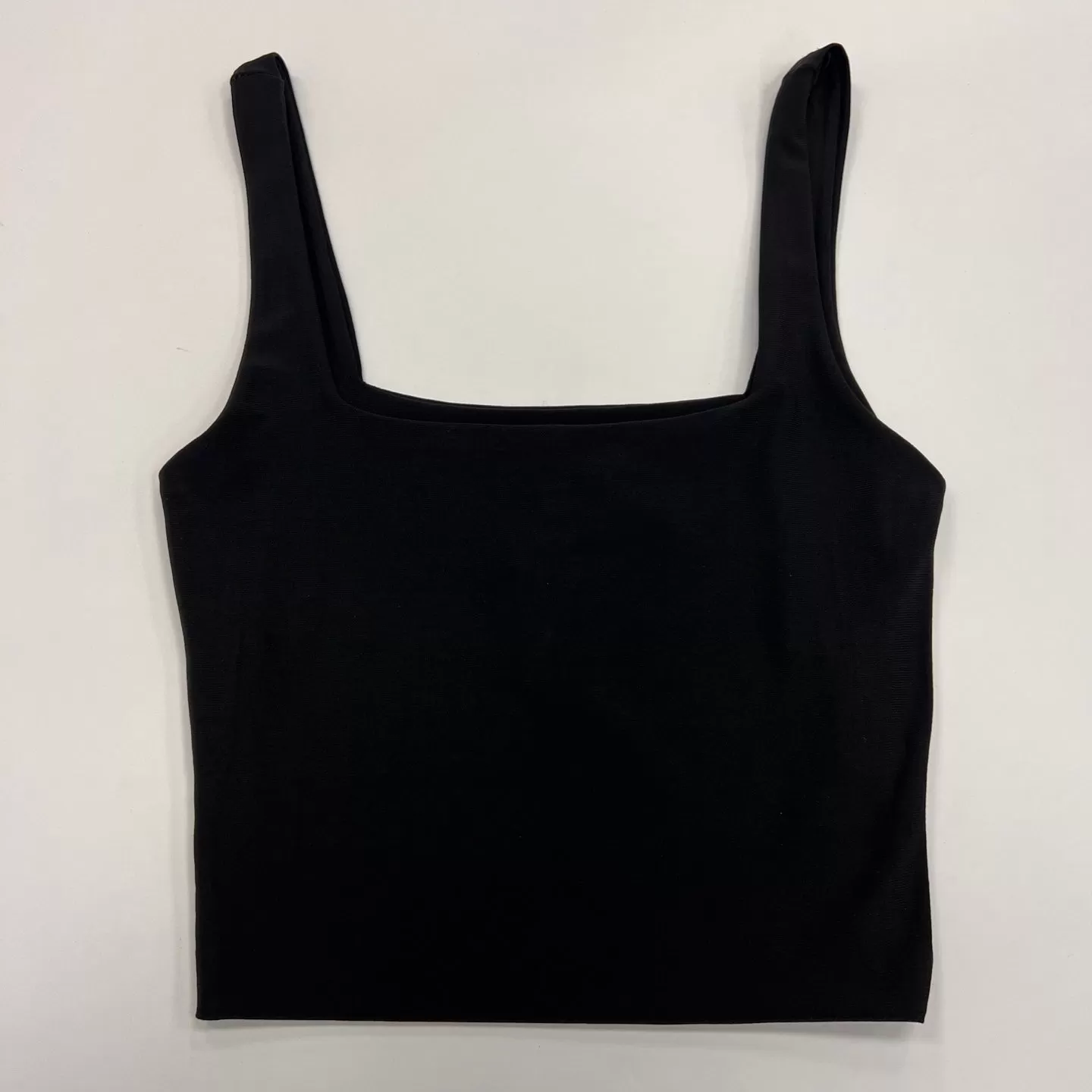 Double Layer Square Neck Crop Top