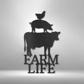 Farm Life Animals - Steel Sign