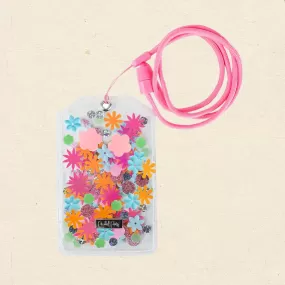 Flower Shop Confetti ID Holder with Lanyard