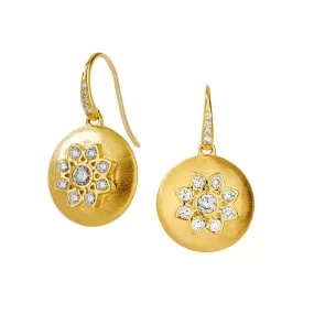 Jardin Satin Flower Earrings