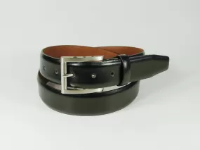 Leather belt with Nickle finished buckle Black 6014-01