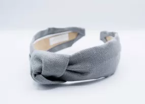 Linen Knot Headband ? Grey