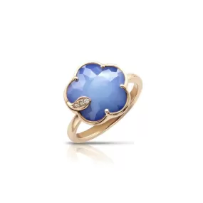 Pasquale Bruni - Petit Joli - Ring, White Agate and Lapis Lazuli Doublet, Diamonds, and 18k Rose Gold