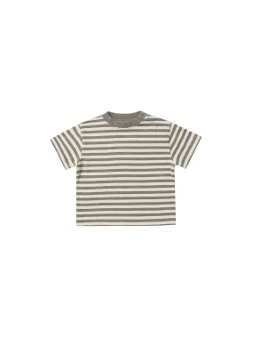 Rylee & Cru - Charcoal Stripe Relaxed Tee