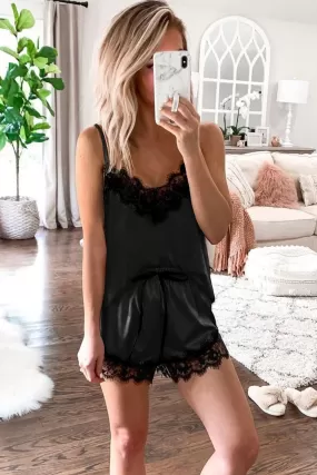 Satin Lace Sleepwear Set