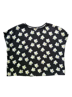 Size 8 - Kuwaii Black Bloom Daisy Shell Top