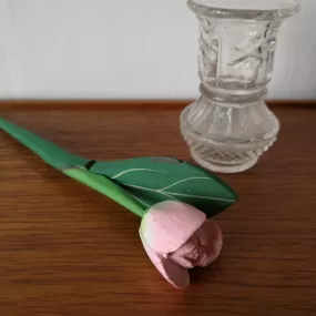 Vintage handmade wooden flower | ヴィンテージハンドメイドフラワー