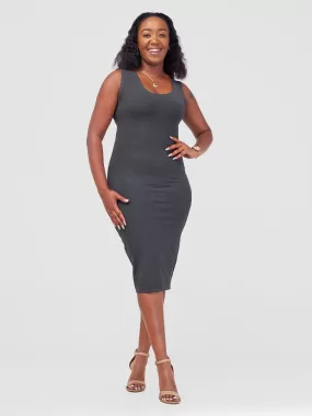 Vivo Basic Bodycon Dress - Grey