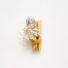 White Sage Bulb, Palo Santo & Dried Flower Bundle